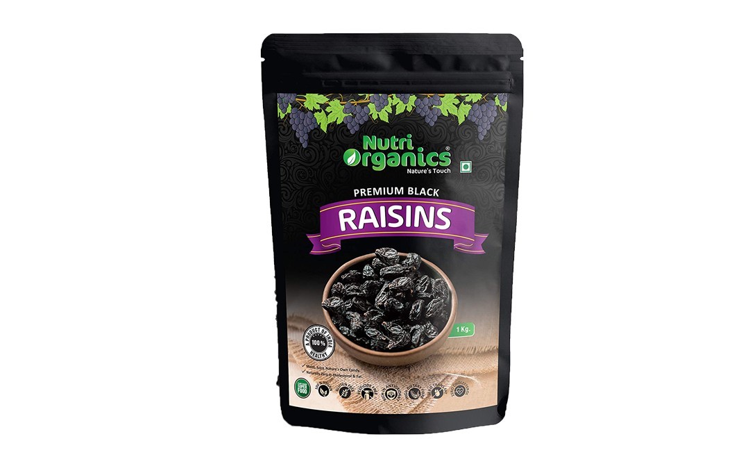 Nutri Organics Premium Black Raisins    Pack  1 kilogram